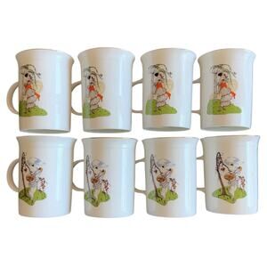 Hammersley Bone China Coffee Tea Cups Set Oriental Geisha England